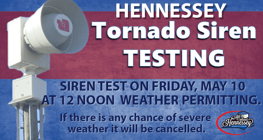 SIREN TEST THIS FRIDAY, MAY 10!