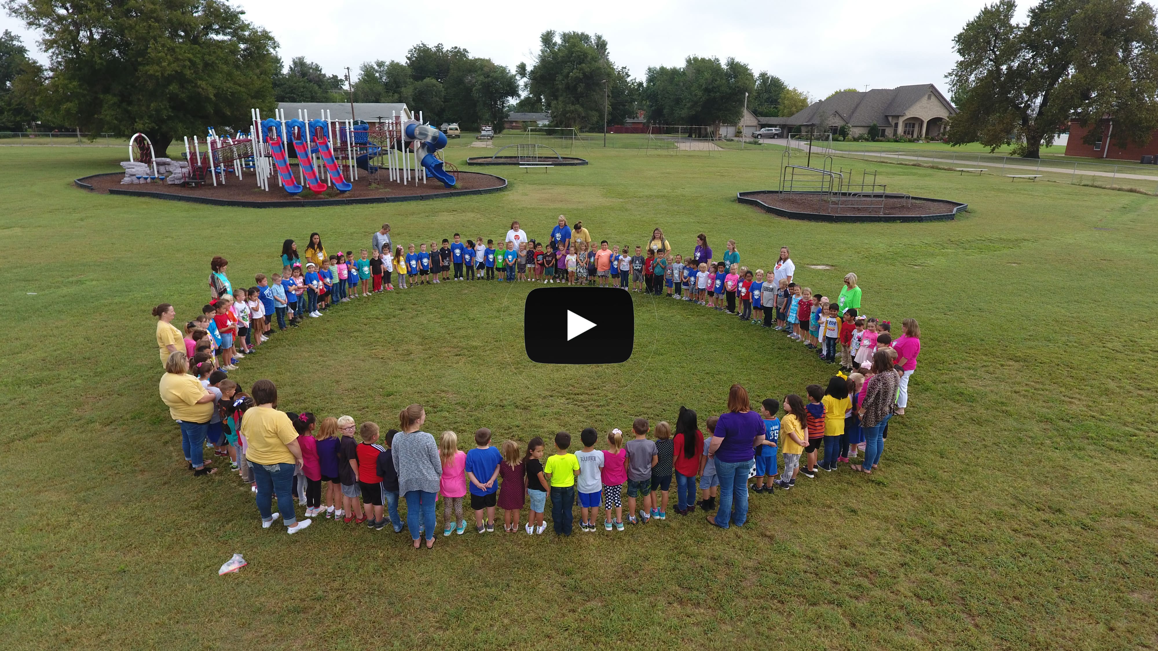 HENNESSEY EARLY CHILDHOOD STUDENTS MAKE A GIANT DOT!