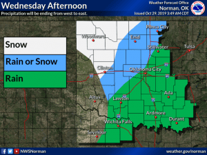 URGENT – WINTER WEATHER From the National Weather Service Norman OK 410 PM CDT Tue Oct 29 2019