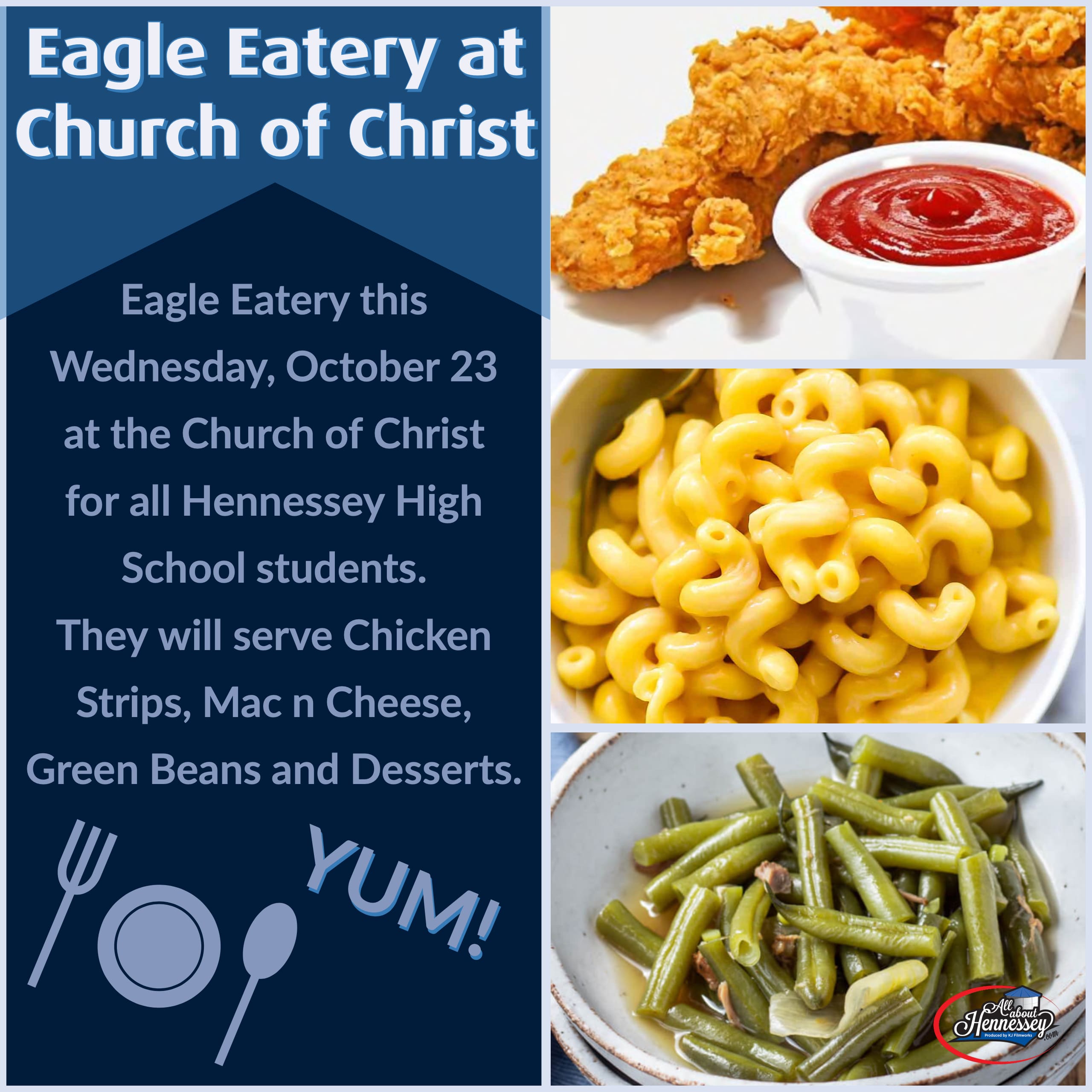 EAGLE EATERY AT CHURCH OF CHRIST WEDNESDAY, OCTOBER 23