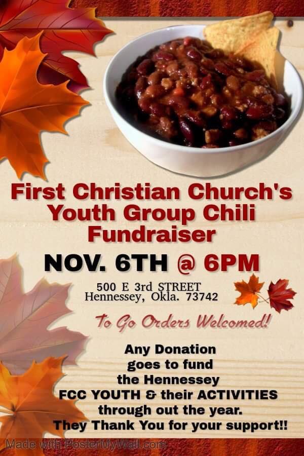 FIRST CHRISTIAN CHURCH YOUTH GROUP FUNDRAISER.