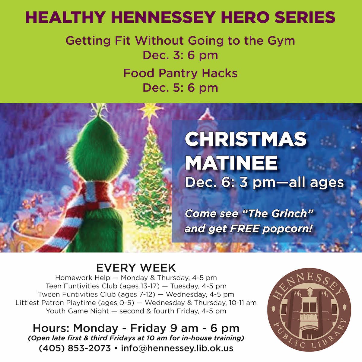 CHRISTMAS MATINEE AT THE HENNESSEY LIBRARY