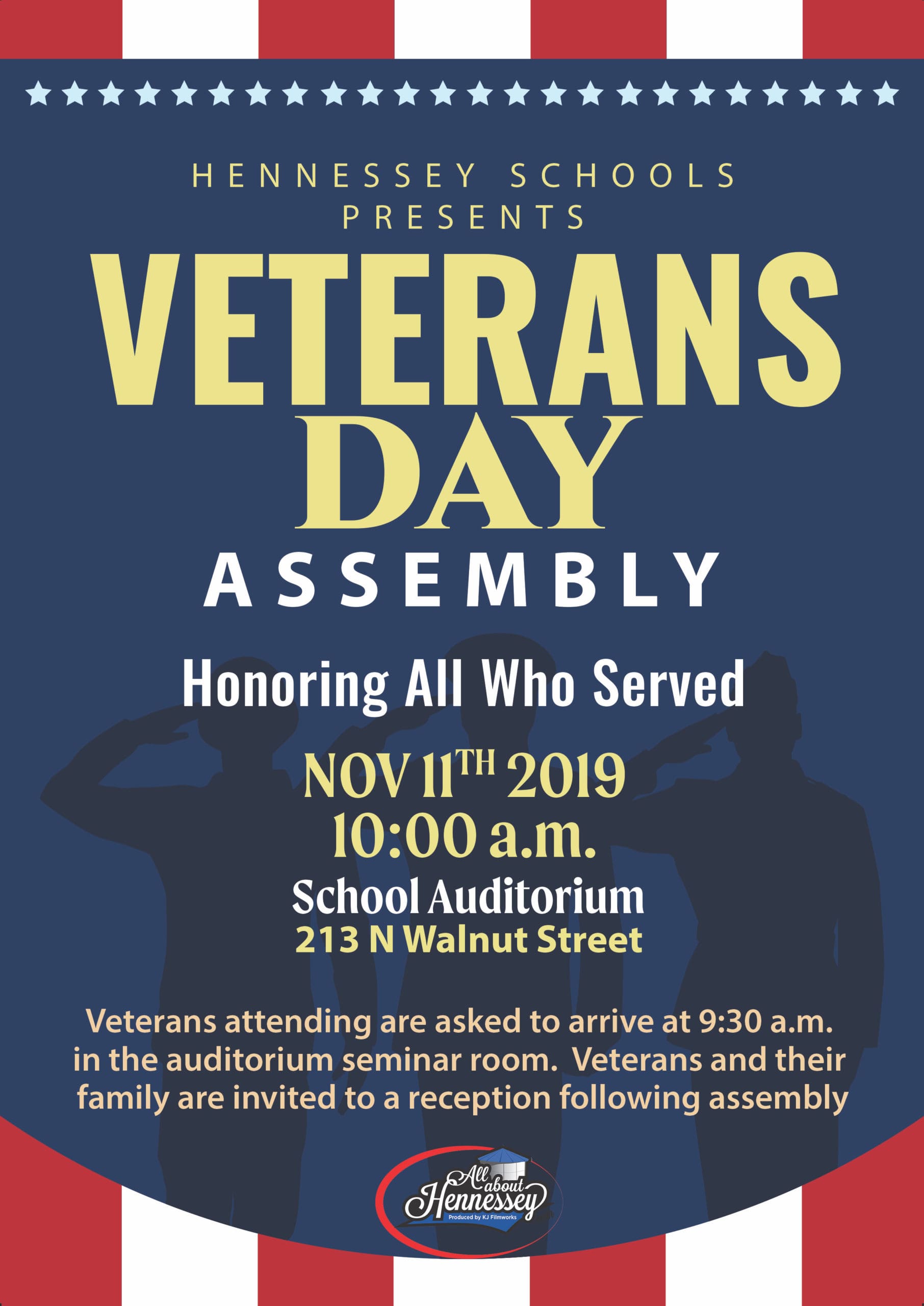 ALL VETERANS AND THEIR FAMILY ARE INVITED TO ATTEND