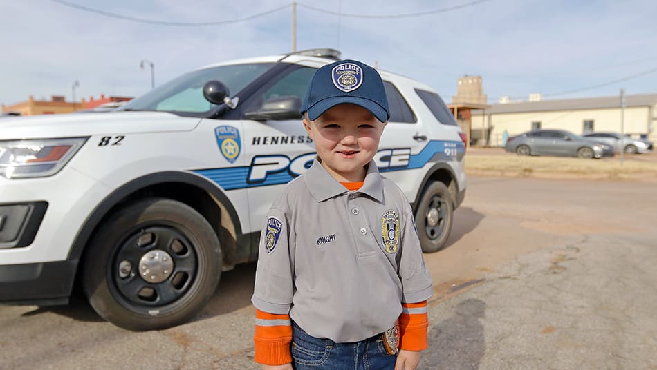 HENNESSEY’S NEWEST AND YOUNGEST POLICE OFFICER