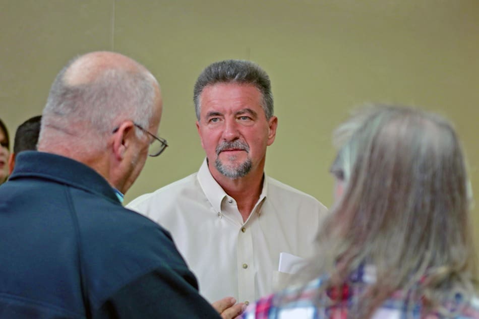 CANDIDATE MIKE DOBRINSKI MEETS IN HENNESSEY
