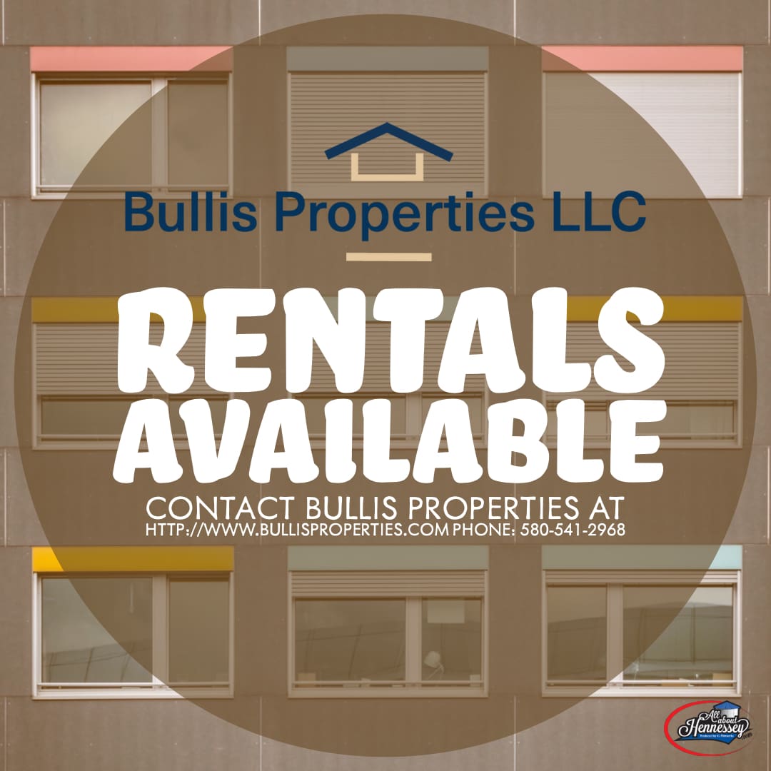 BULLIS PROPERTIES HAS RENTALS AVAILABLE Quadplexes, Apartments and Mobile Homes in Hennessey!