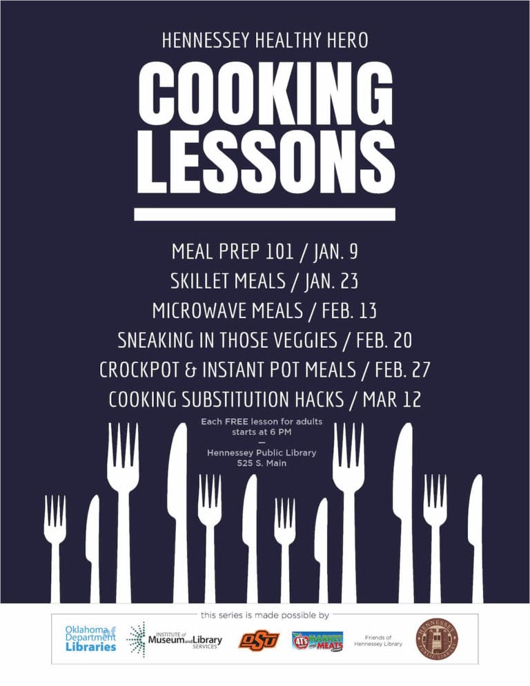 Cooking Classes 2020 flyer