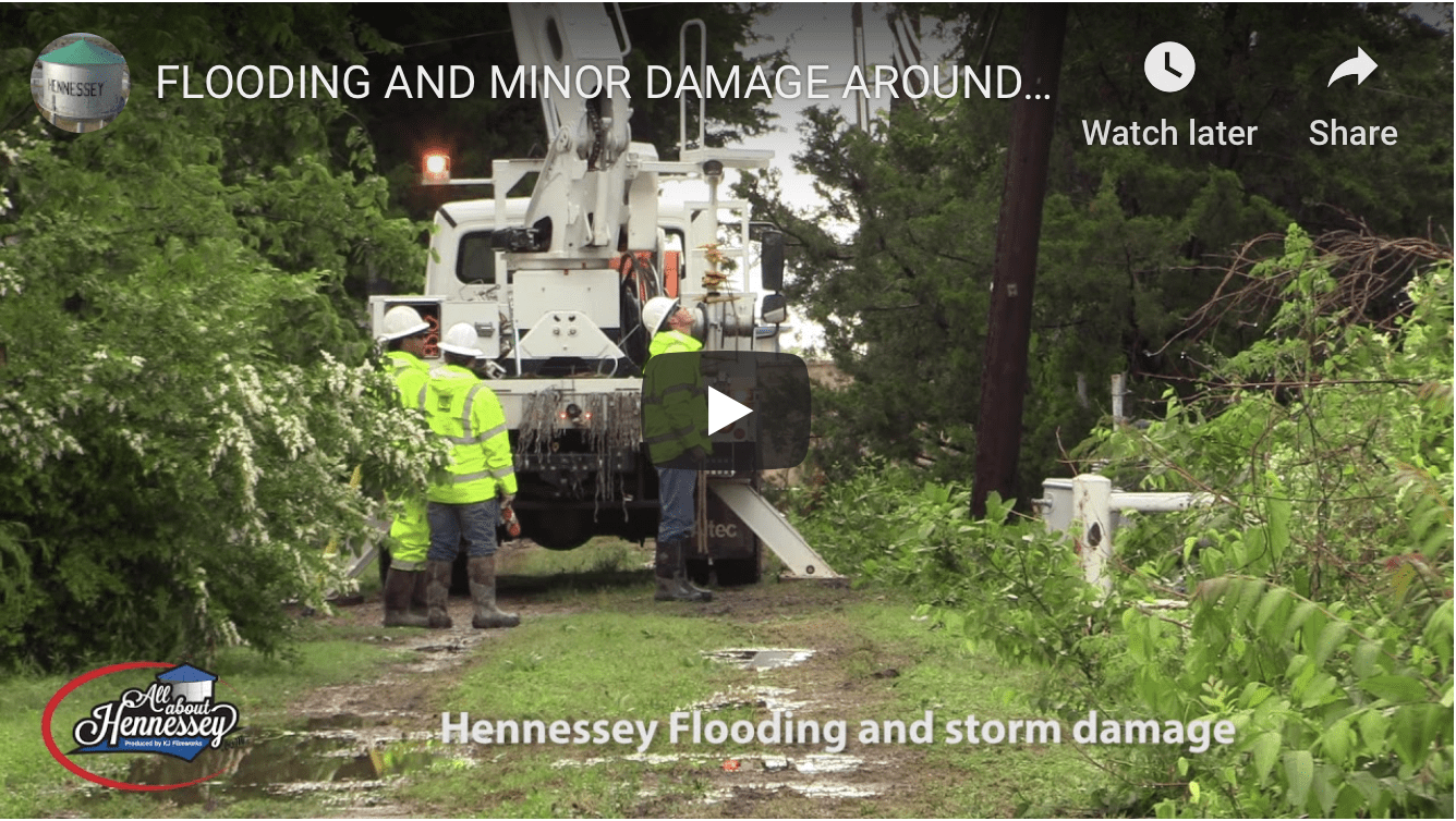 FLOODING AND MINOR DAMAGE AROUND HENNESSEY