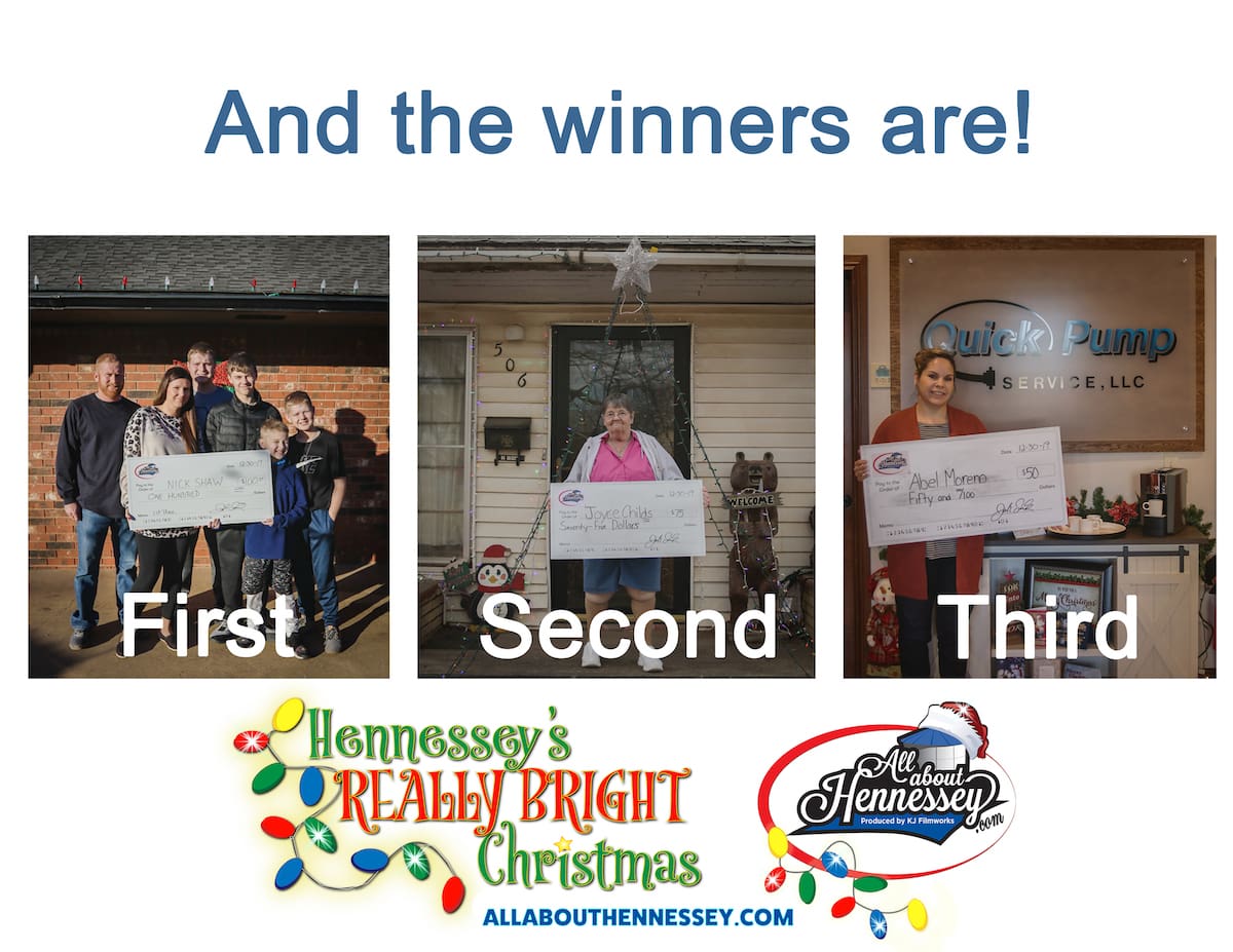 AND THE WINNERS WITH THEIR GIANT CHECKS ARE…..
