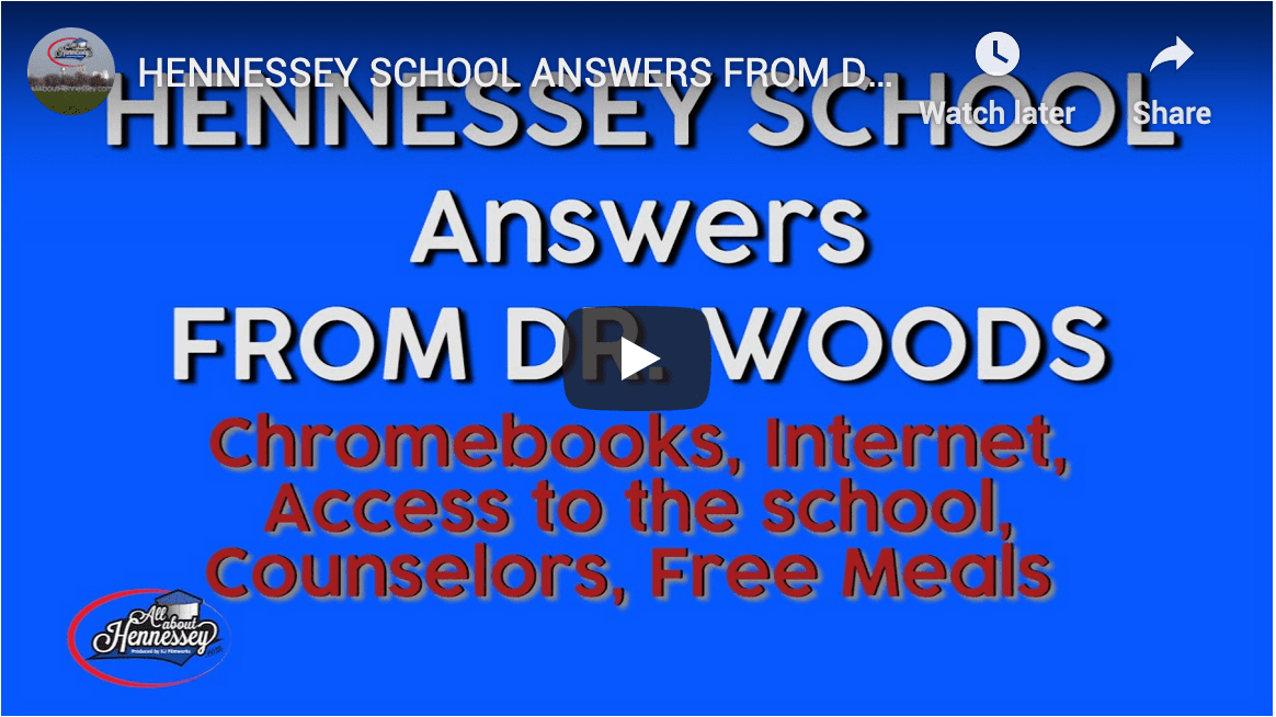 AN IMPORTANT HENNESSEY SCHOOL MESSAGE FROM MIKE WOODS