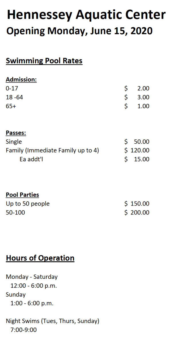 NEW POOL OPENS ON THE 15TH! Your Hometown News!