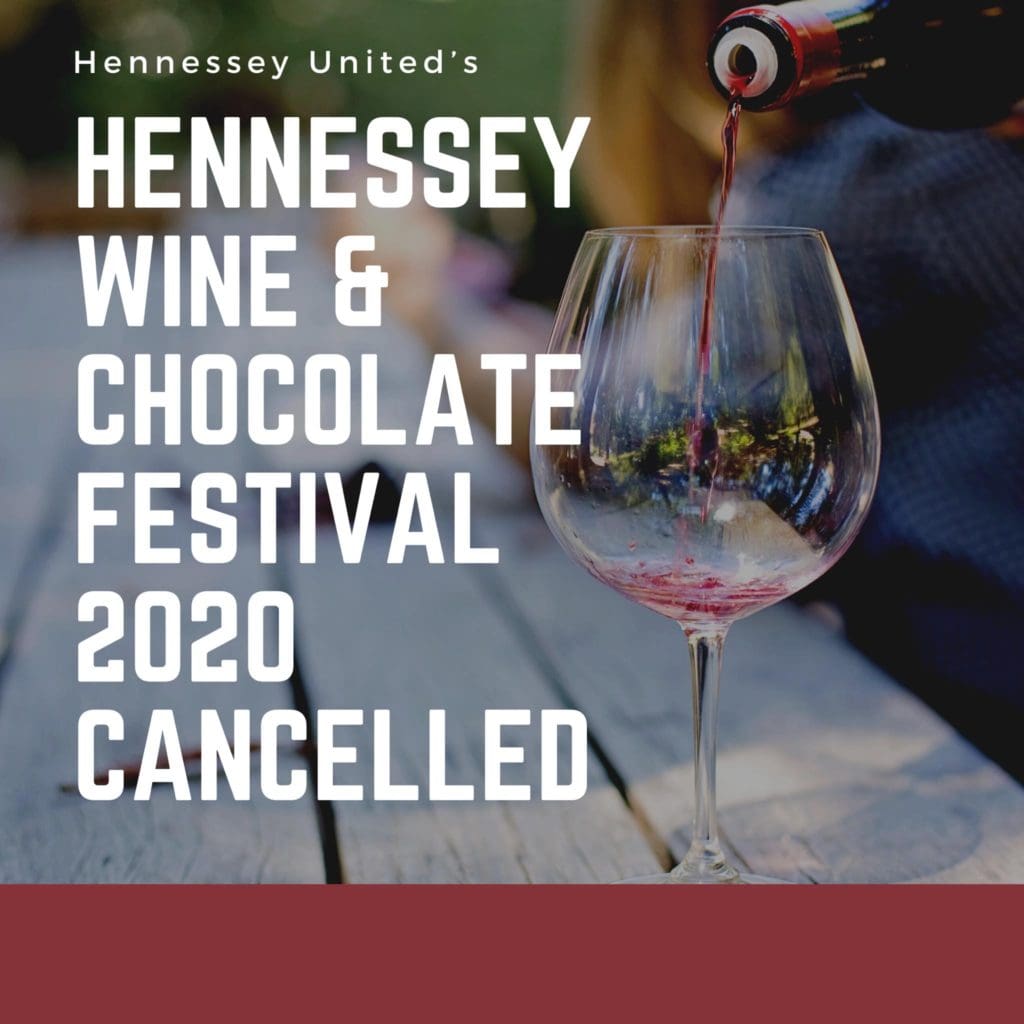 WINE AND CHOCOLATE FESTIVAL IS CANCELLED THIS YEAR.