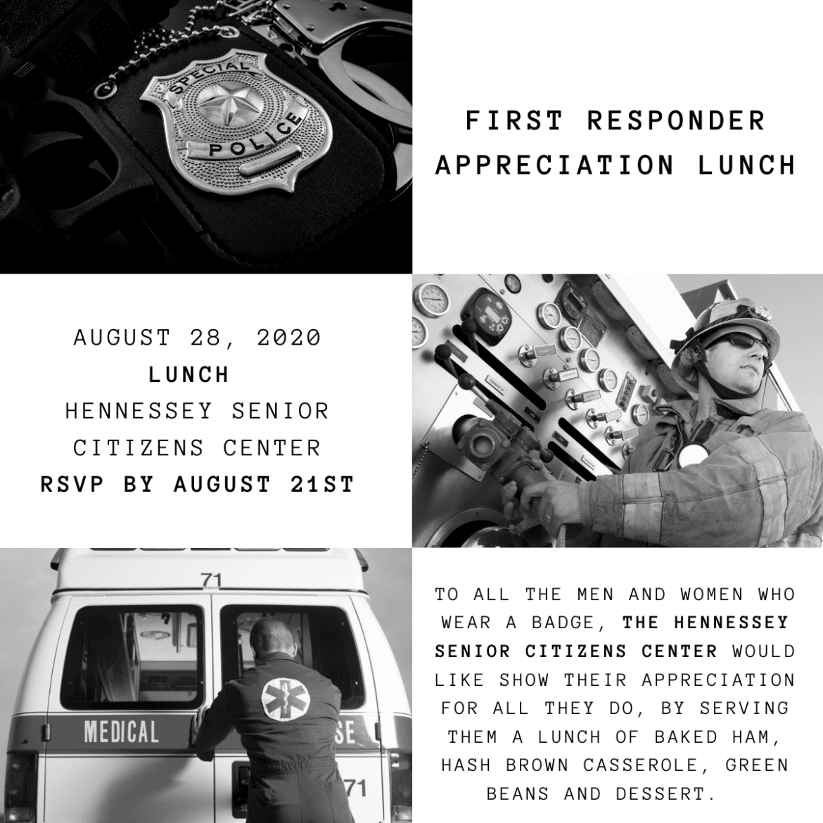 FIRST RESPONDER APPRECIATION LUNCH