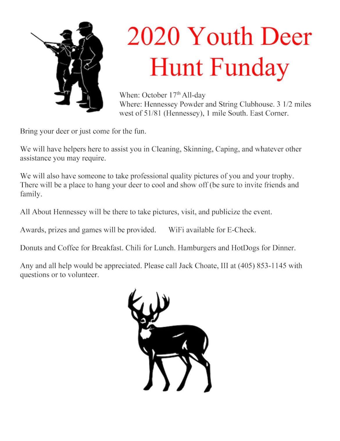 2020 Youth Deer Hunt Funday Oct. 17th