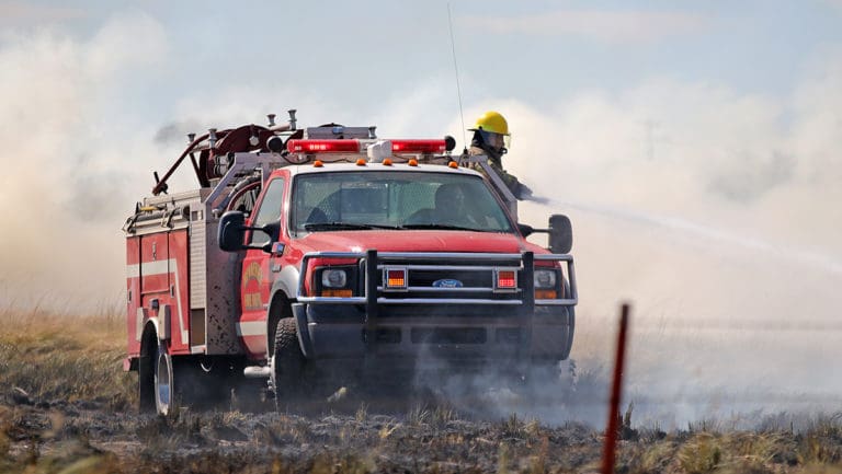 GRASS FIRE S OF TOWN