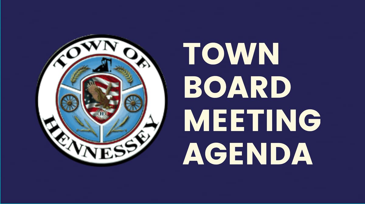 Town Board Meeting Agenda for Thursday, October 8, 2020