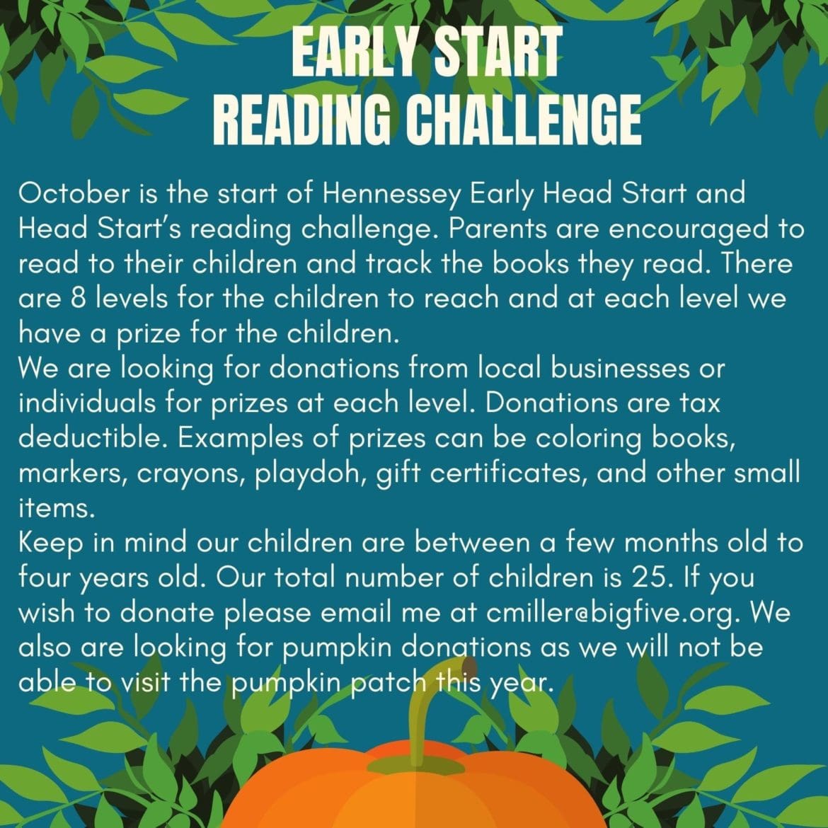 EARLY START READING CHALLENGE