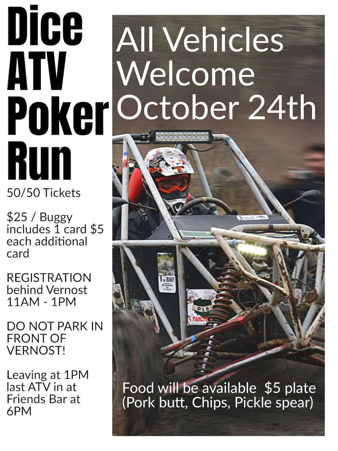 DICE ATV POKER RUN OCTOBER 24