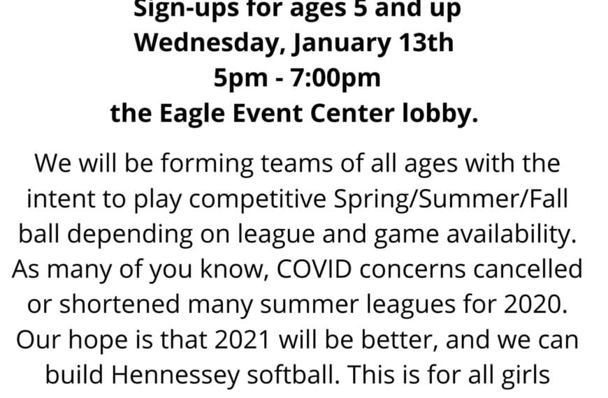 SOFTBALL SIGN-UPS!!