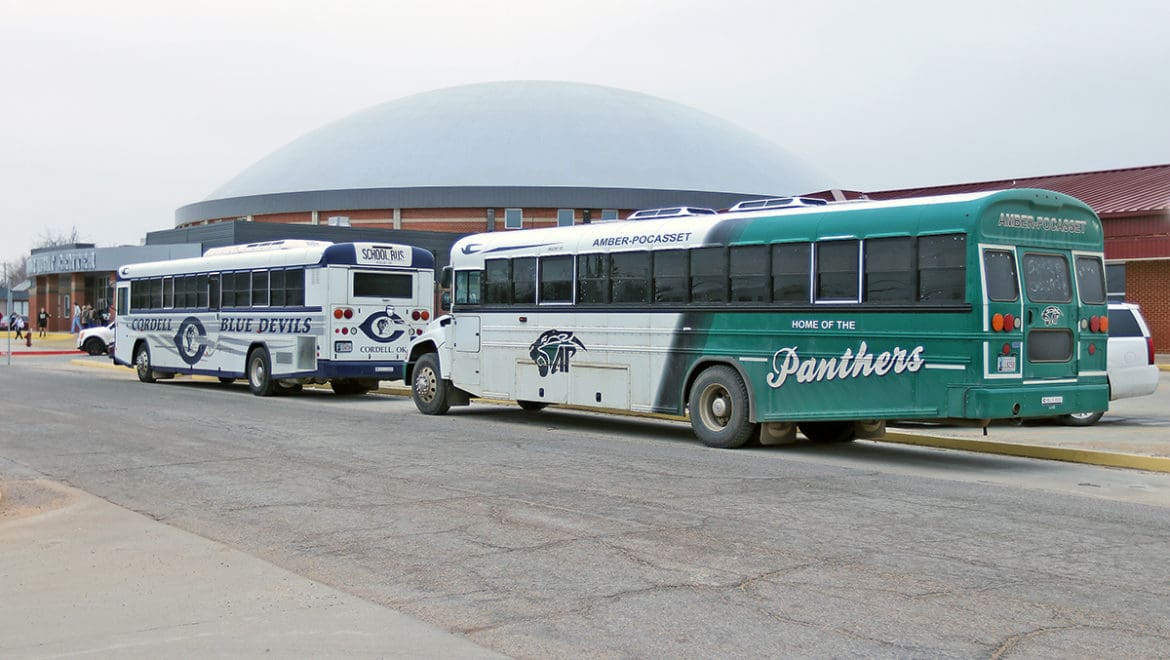 CONSTANT CONVOY OF BUSSES