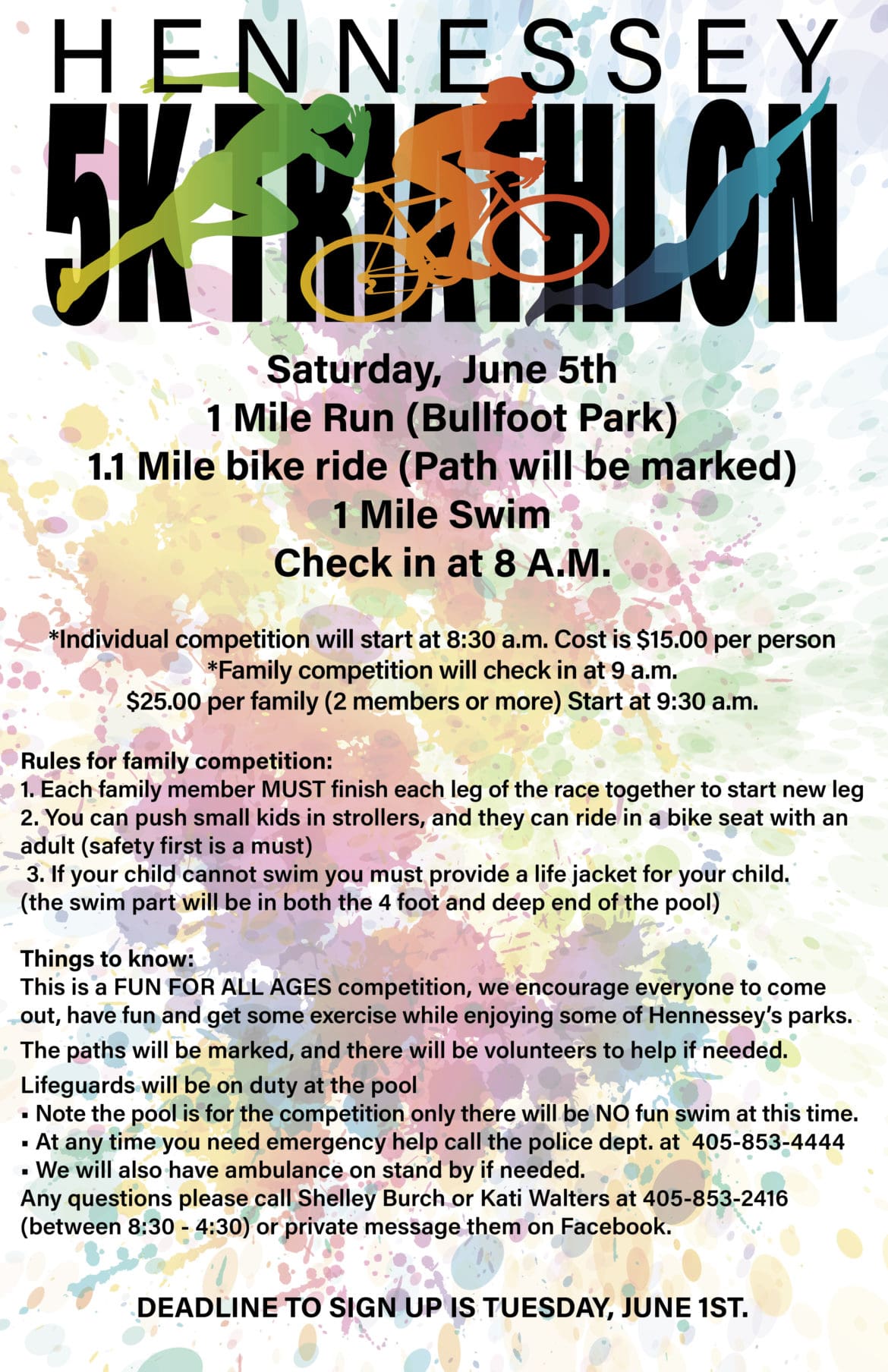 5K Triathlon June 5