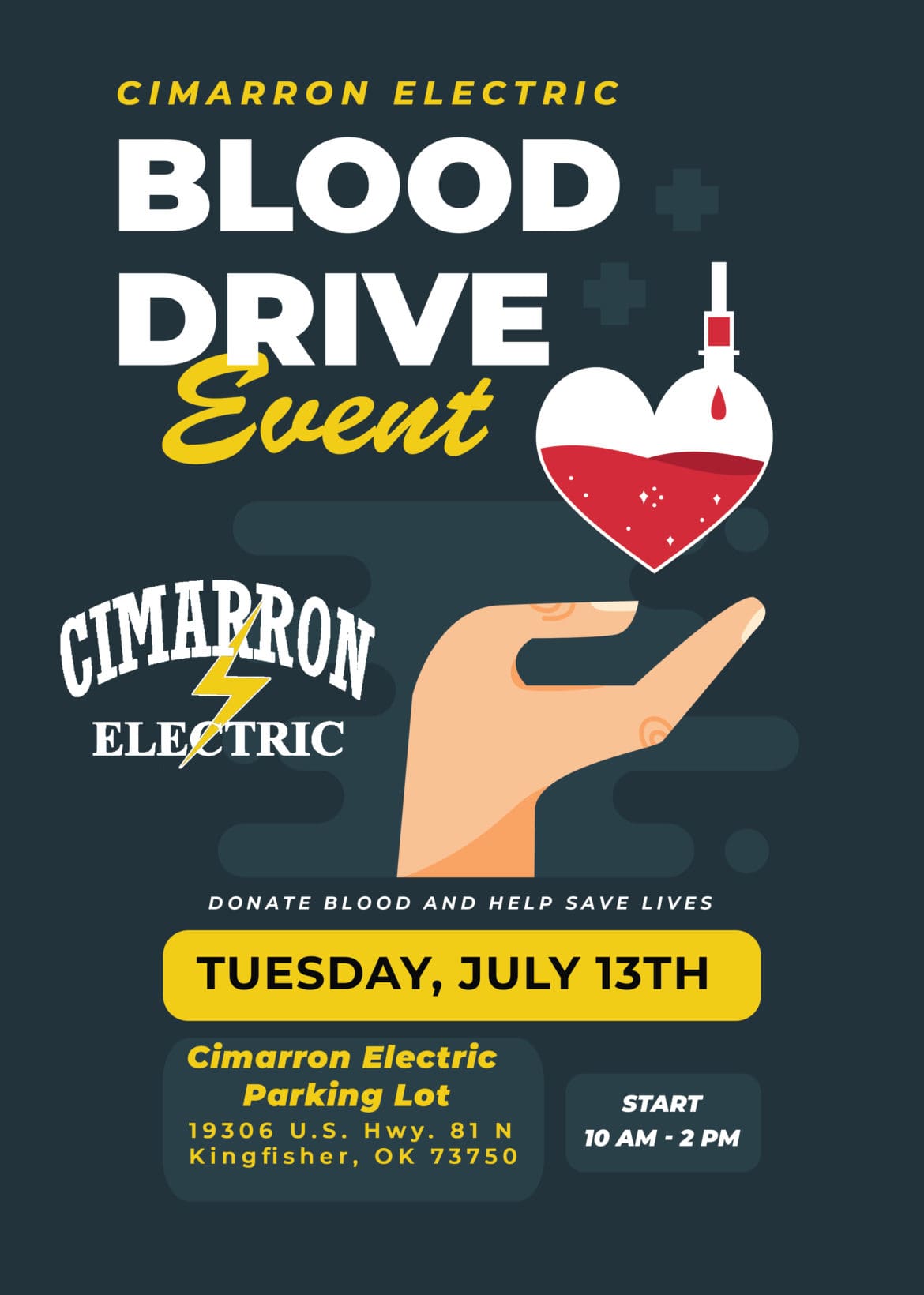 BLOOD DRIVE CIMARRON ELECTRIC JULY 13