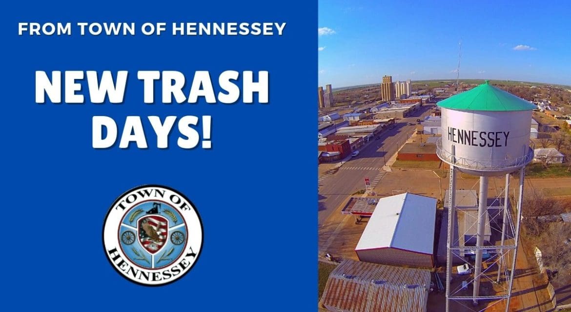 NEW TRASH DAYS! AND SERVICE INFORMATION