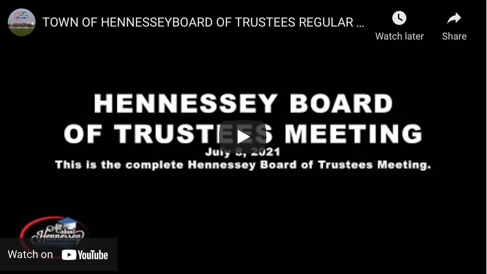 Board of Trustees Meeting 07/08/21