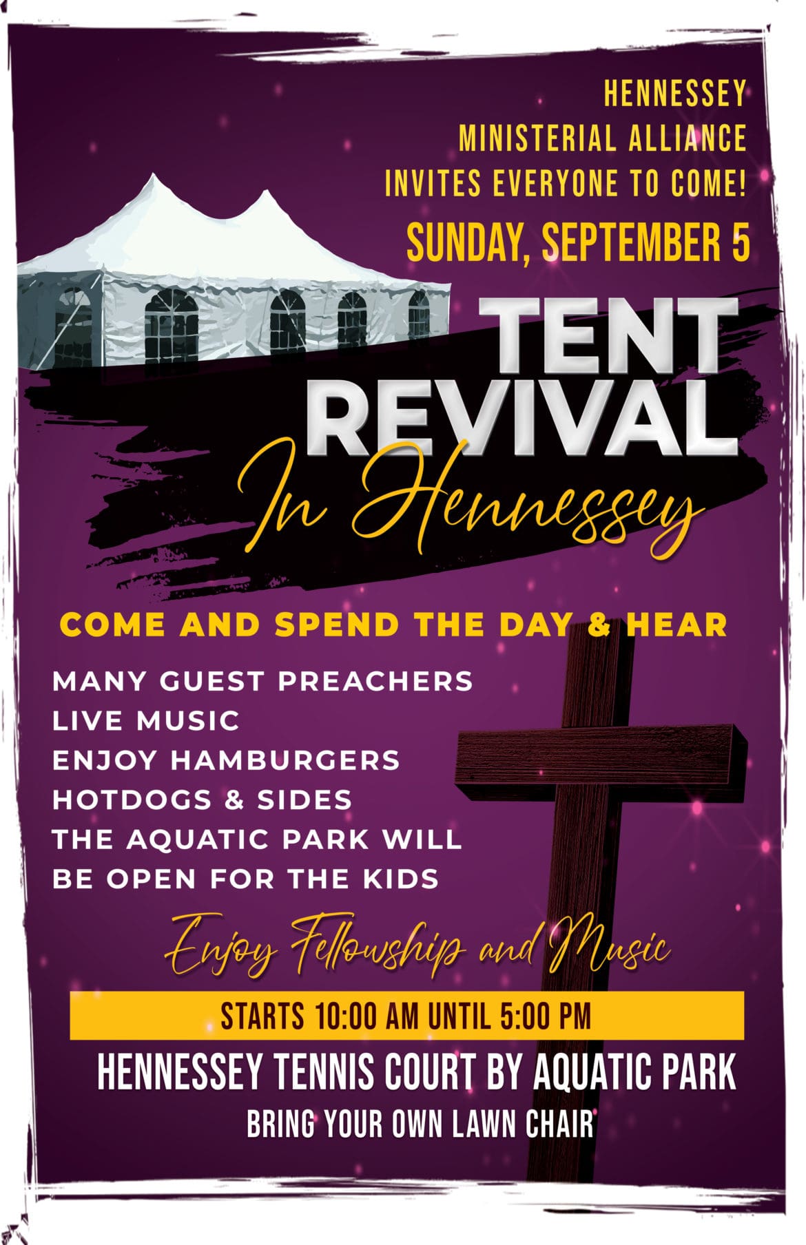 Tent Revival in Hennessey Sept. 5