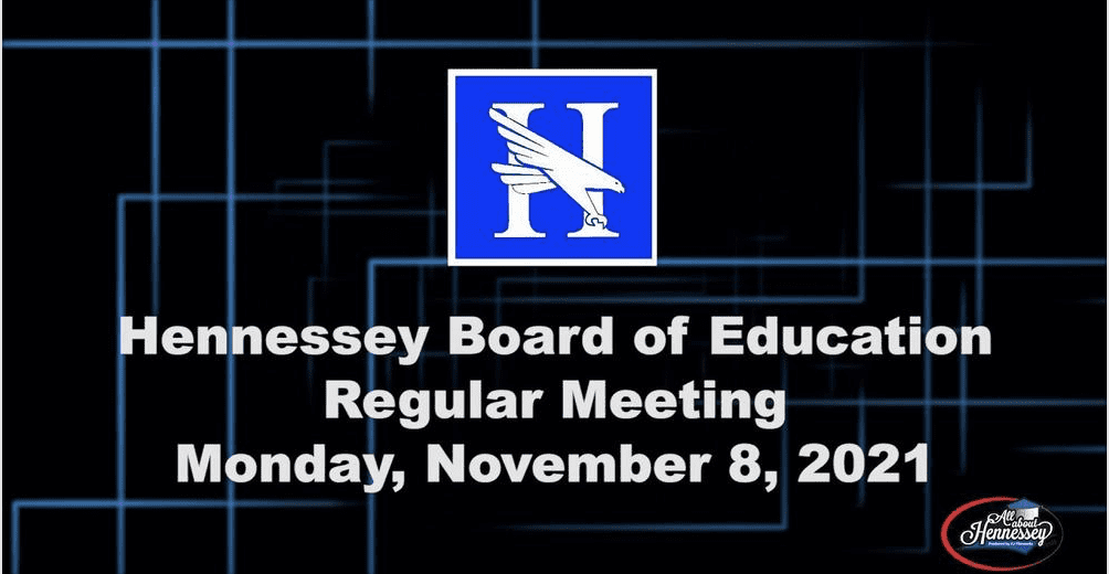 Hennessey School Board Meeting November 8, 2021