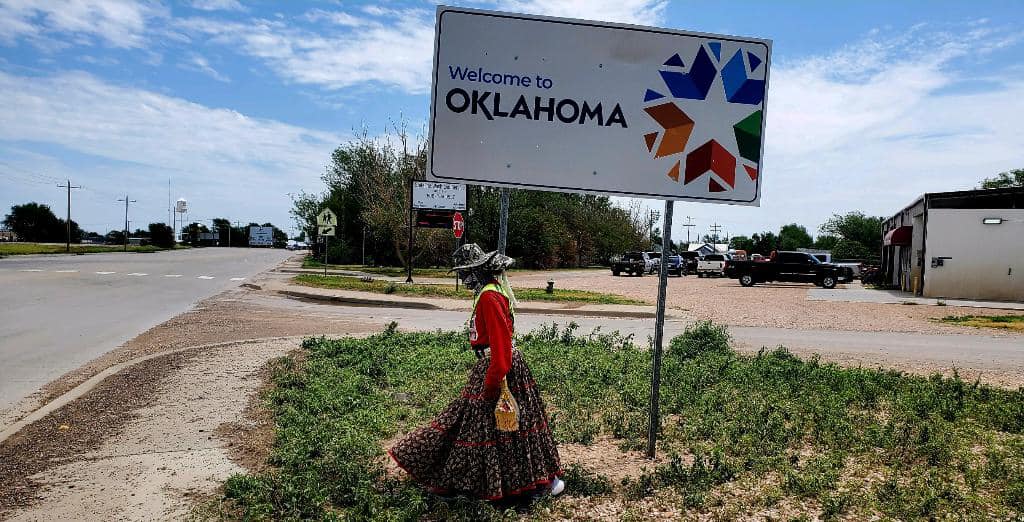 Navajo Woman Passes Through Oklahoma