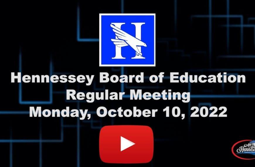 Hennessey School Board Meeting October 10, 2022