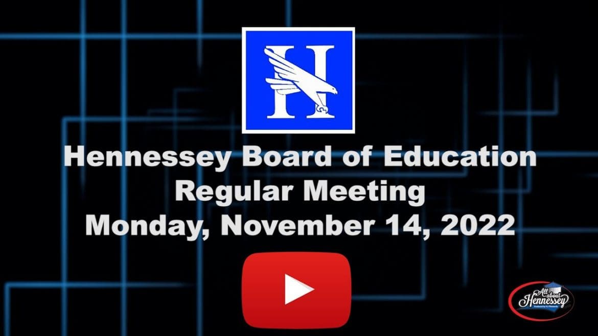 Hennessey School Board Meeting November 14, 2022