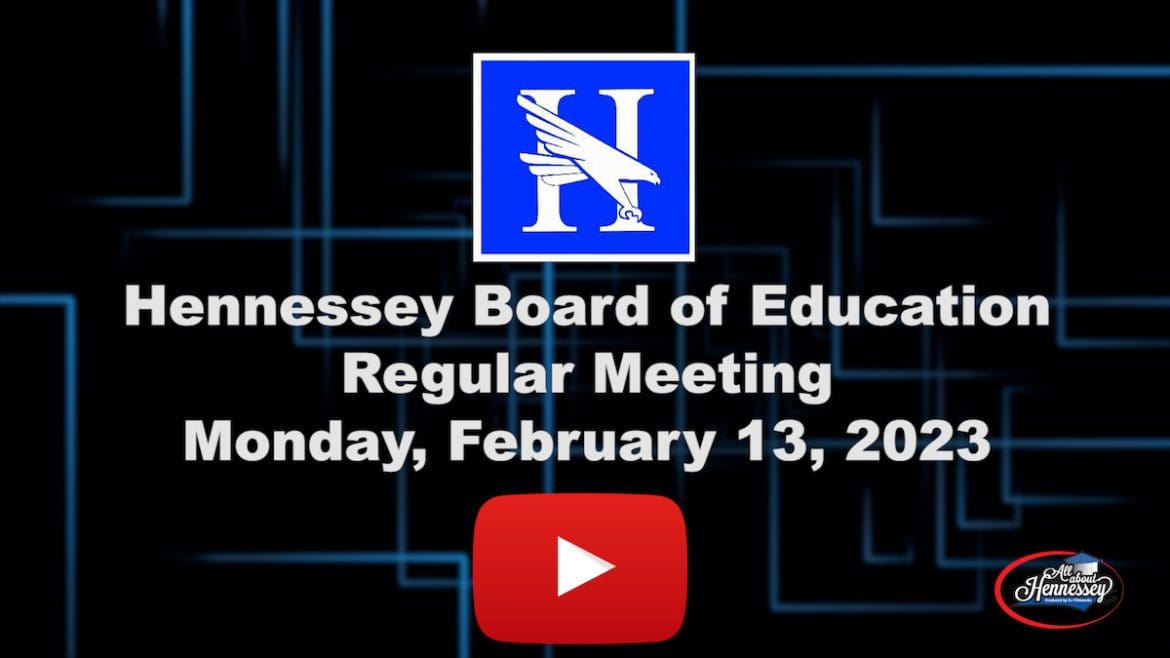 Hennessey School Board Meeting February 13, 2023