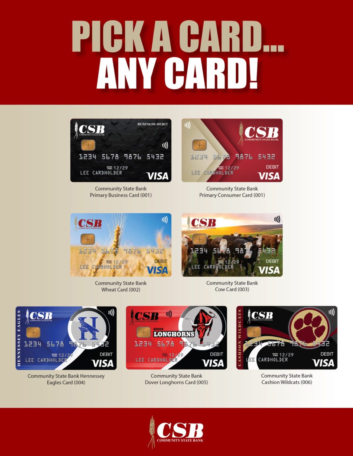 CSB CARD CHANGES Your Hometown News!