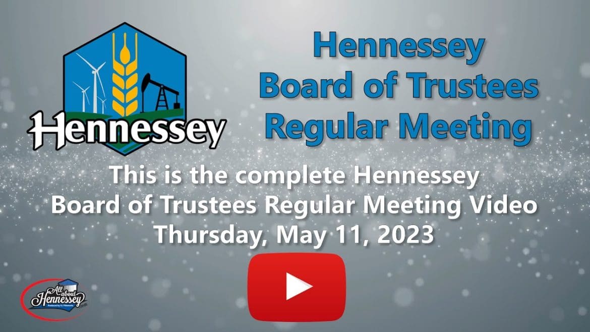 Hennessey Board of Trustees Regular Meeting May 11 2023
