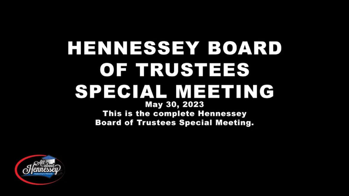 Town Board Special Meeting May 30, 2023