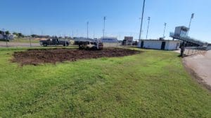 Football field pavilion