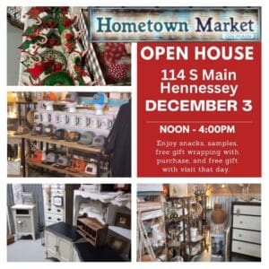 Open House Hometown Market on Main Street Dec 3