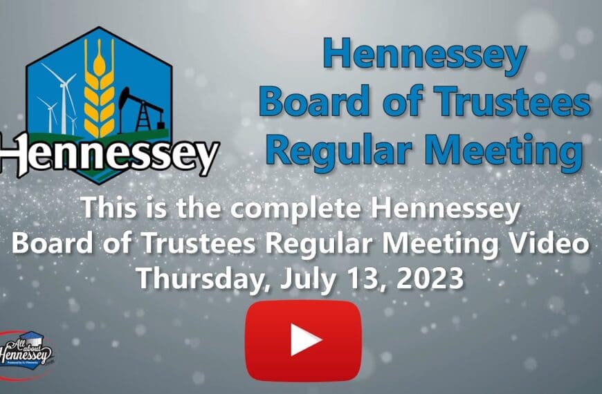 Hennessey Board of Trustees Regular Meeting July 13, 2023