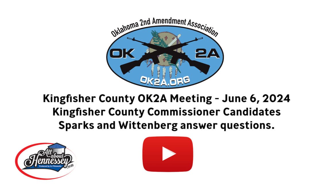 Kingfisher County Commissioner candidates Sparks and Wittenberg answer questions.