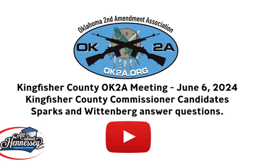 Kingfisher County Commissioner candidates Sparks and Wittenberg answer questions.