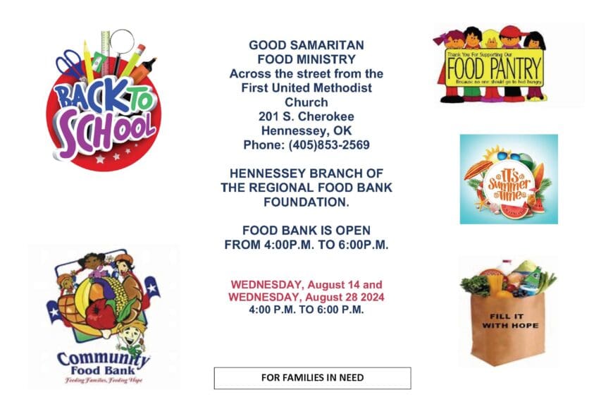 Food Bank dates for August