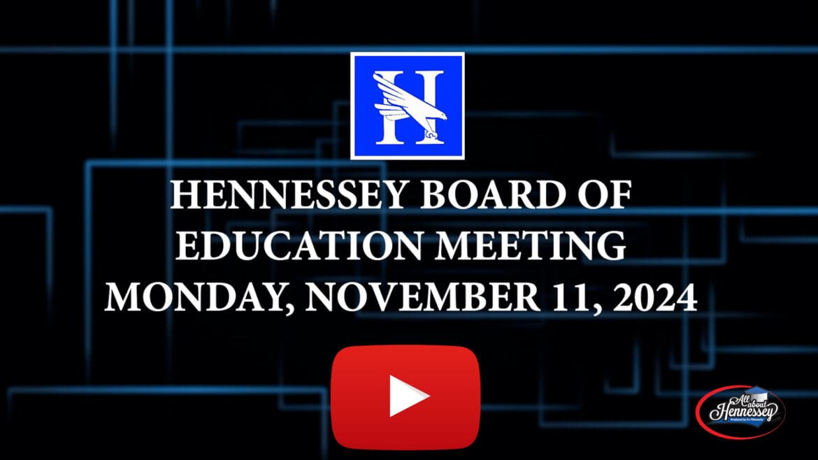 Hennessey Board of Education meeting Nov 11,2024