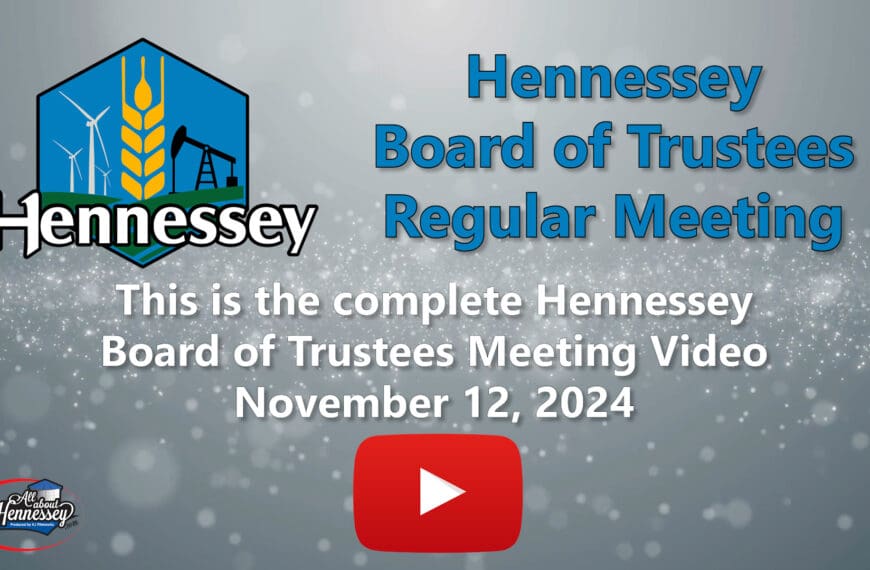 Hennessey Board of Trustees Meeting November 12, 2024