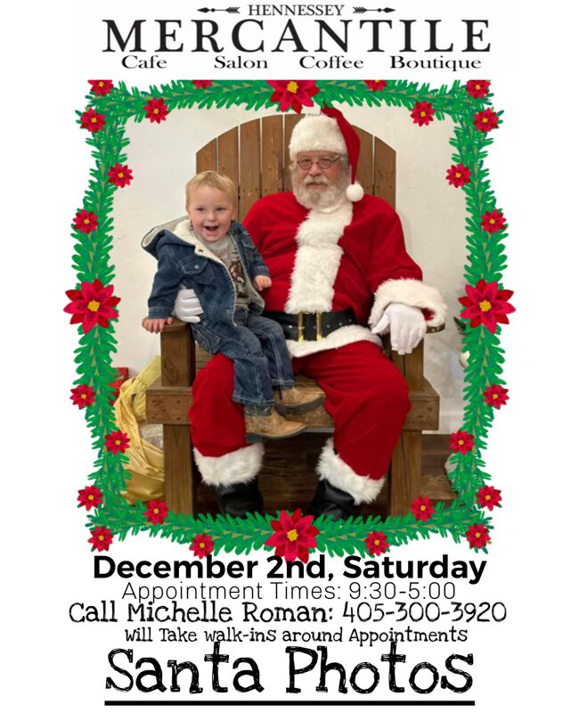 SANTA PHOTOS at the MERCANTILE